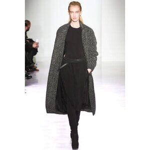 Jeremy Liang Speckled Grey Coat, size Medium